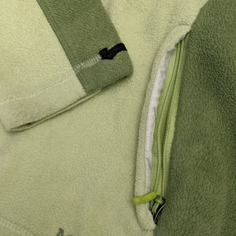 Marmot Two-Tone Green Polartec Fleece Zip Up Jacket - Picture 7 of 9